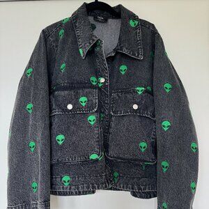 Lala Embroidered Alien Denim Jacket